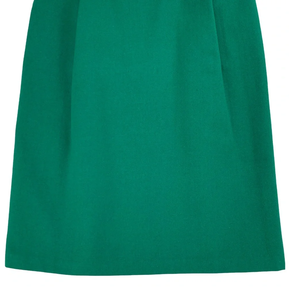 Vintage Kelly Green Wool Blend Pencil Skirt with Pockets made by TanJay Petites.